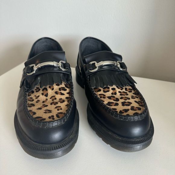 Doc Martens Adrian Snaffle Leopard Vegan Loafers - Picture 2 of 8